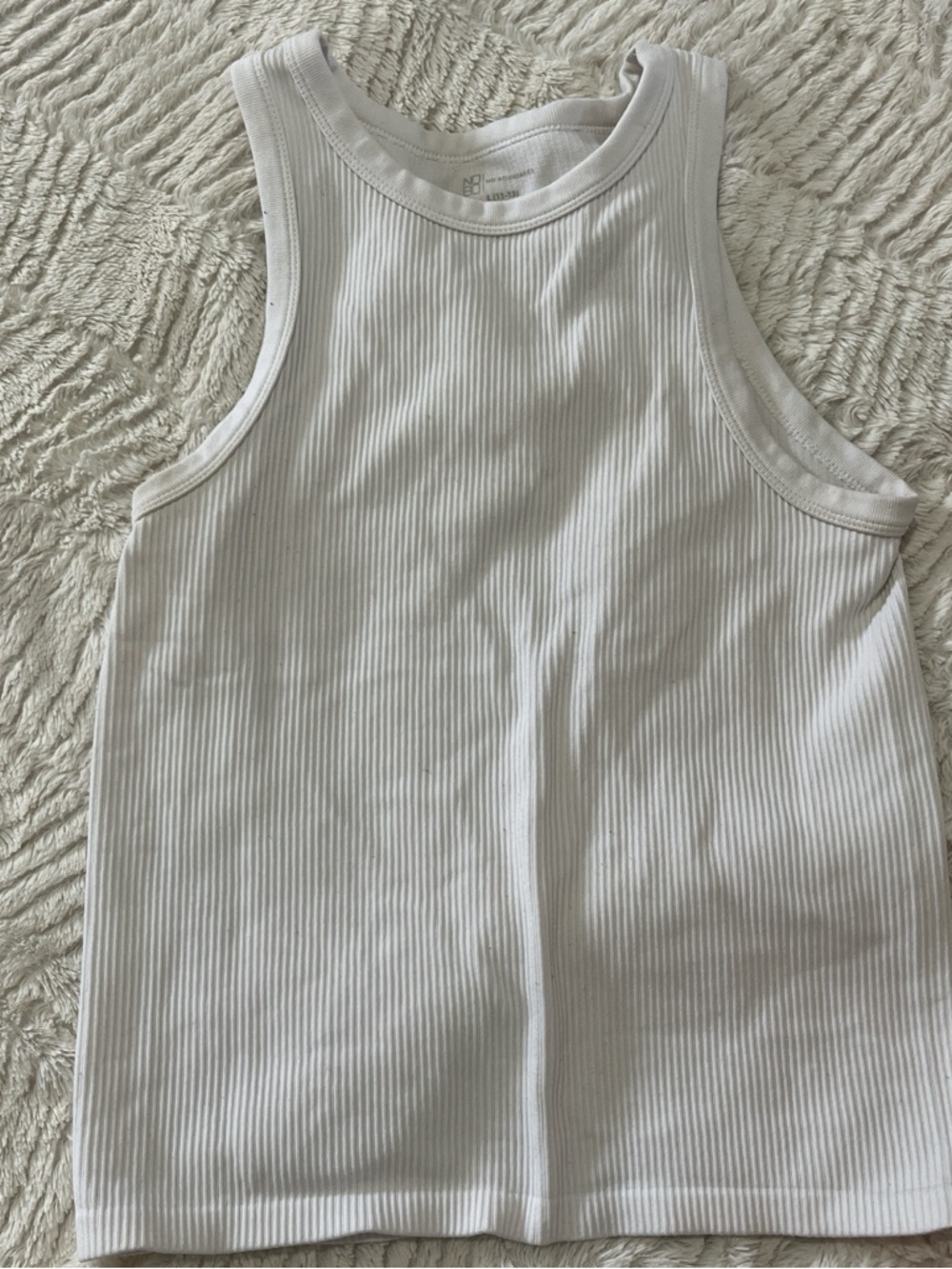No Boundaries Cream Ribbed Tank Top